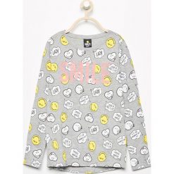 T-shirt z nadrukiem smiley world - Szary. T-shirty damskie marki bonprix. W wyprzedaży za 14.99 zł.