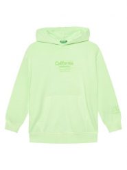 United Colors Of Benetton Bluza 3WITC204G Zielony Relaxed Fit. Zielone bluzy dla chłopców United Colors Of Benetton, bez wzorów, z bawełny, bez ramiączek, bez kaptura. Za 109.99 zł.