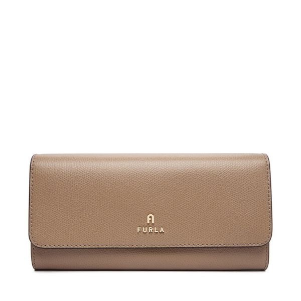 Portfel Furla. Brązowe portfele damskie Furla, bez wzorów. Za 849.99 zł.