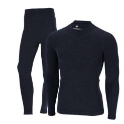 Zestaw odzieży termoaktywnej Mężczyźni Wełna Merino Koszulka+Legginsy Granatowy. Niebieskia legginsy sportowe męskie XTREME, m, bez wzorów, z elastanu, trekkingowe. W wyprzedaży za 416.42 zł.