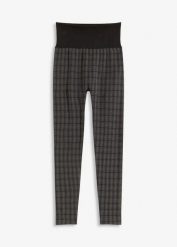 Legginsy ocieplane z miękką spodnią stroną. Czarne legginsy damskie bonprix, bez wzorów. Za 49.99 zł.