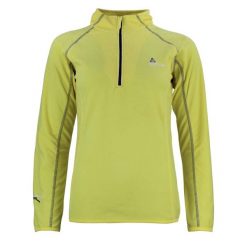 Dziewczęca bluza z mikropolaru z półgolfem Peak Mountain Gafine. Żółte bluzy dla dziewczynek Peak Mountain, na zimę, bez wzorów, bez ramiączek, bez kaptura. W wyprzedaży za 129.50 zł.