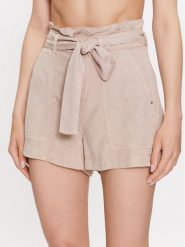Guess Szorty materiałowe Janna W3GD0L WDP87 Beżowy Loose Fit. Brązowe szorty damskie Guess, l, z aplikacjami, z lyocellu. Za 309.99 zł.