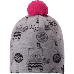 Czapka dziecięca 718744-4400 szaro-różowa r. 44-46. Czerwone czapki dla dzieci Lassie by Reima, bez wzorów. Za 45.99 zł.