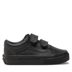 Sneakersy Vans. Czarne trampki i tenisówki chłopięce Vans, bez wzorów, bez zapięcia. Za 219.99 zł.