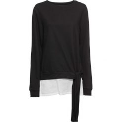 Bluza dresowa bonprix czarno-biały. Czarne bluzy damskie bonprix, z dresówki. Za 74.99 zł.