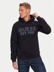 Guess Bluza M4YQ36 K9Z21 Granatowy Regular Fit. Niebieskie bluzy męskie Guess, m, z aplikacjami, z syntetyku, bez kaptura. Za 199.99 zł.