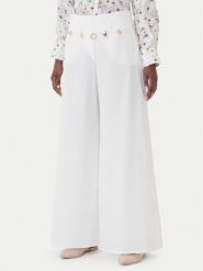 Marella Spodnie materiałowe Gala 2613131122 Biały Wide Leg. Białe spodnie materiałowe damskie Marella, bez wzorów, z bawełny. Za 1,029.00 zł.