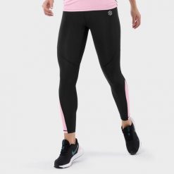 Kobieta Fitness Legginsy sportowe ze średnim stanem Air Pro SIROKO Czarny. Czarne legginsy damskie SIROKO, xs, bez wzorów. Za 122.95 zł.
