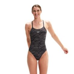 Strój kąpielowy damski Speedo Allover Fixxbk. Czarne kostiumy jednoczęściowe damskie Speedo, s, bez wzorów, z lycry, sportowe, do pływania. Za 326.00 zł.