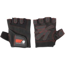 WoMęskie Rękawiczki do ćwiczeń - Czarny/Czerwony Stitched. Brązowe rękawiczki damskie GORILLA WEAR, bez wzorów, sportowe. Za 140.00 zł.