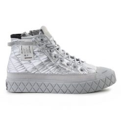 Buty Palladium Palla Ace Re-Quilt 94325-082-M srebrny. Szare obuwie sportowe damskie bez wzorów, z materiału. Za 681.40 zł.