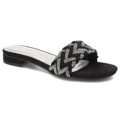 Czarne Klapki Marco Tozzi Eleganckie Obuwie Damskie. Czarne klapki damskie Marco Tozzi, bez wzorów, ze skóry ekologicznej, eleganckie, bez obcasa, na obcasie. Za 269.00 zł.