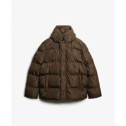 Kurtka puchowa Superdry 5 Baffle Sports. Brązowe kurtki męskie Superdry., na zimę, m, bez wzorów, z puchu, eleganckie, bez kaptura. Za 618.50 zł.