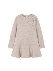 Mayoral Sukienka dzianinowa 4991 Beżowy Regular Fit. Brązowe sukienki dla dziewczynek Mayoral, bez wzorów, z dzianiny, bez ramiączek. Za 149.99 zł.