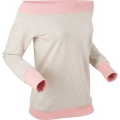 Bluza dresowa, długi rękaw bonprix naturalny melanż. Bluzy damskie marki DOMYOS. Za 32.99 zł.