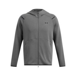 Bluza z kapturem z pełnym zamkiem błyskawicznym Under Armour Unstoppable Fleece. Czarne bluzy męskie Under Armour, xs, bez wzorów, z materiału, z kapturem, na fitness i siłownię. Za 467.90 zł.
