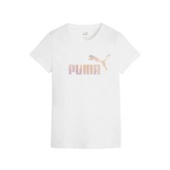 T-shirt Damski ESS+ Summer Daze. Białe koszulki sportowe damskie Puma, bez wzorów, sportowe, bez kołnierzyka. Za 140.99 zł.