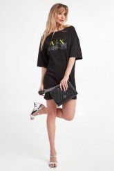 Sukienka mini ARMANI EXCHANGE. Sukienki damskie Armani Exchange, xs, bez wzorów, bez kołnierzyka, bez ramiączek, mini. W wyprzedaży za 190.27 zł.