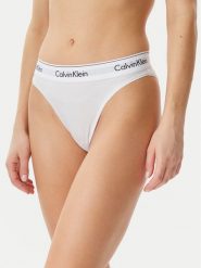 Calvin Klein Underwear Figi klasyczne z wysokim stanem LV00QF8319 Biały. Białe figi damskie Calvin Klein Underwear, m, bez wzorów, z bawełny. Za 69.99 zł.