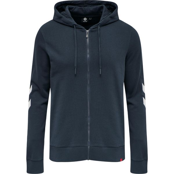 Bluza z kapturem i zamkiem błyskawicznym Hummel Legacy Plus. Niebieskie bluzy męskie Hummel, bez zapięcia, na fitness i siłownię. Za 220.00 zł.