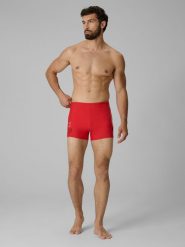 4F Kąpielówki męskie - czerwone L. Czerwone kąpielówki męskie 4f, l, bez wzorów, na fitness i siłownię. Za 69.99 zł.