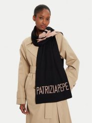Patrizia Pepe Szalik 8F9239/A6B2-X1HM Czarny. Czarne rękawiczki damskie Patrizia Pepe, bez wzorów, z materiału. Za 729.99 zł.