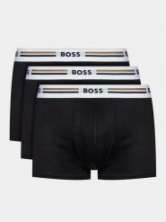 BOSS Komplet bokserek Trunk 3P Revive 50492200 Czarny. Czarne bokserki męskie Boss, l, bez wzorów, z wiskozy. Za 159.99 zł.