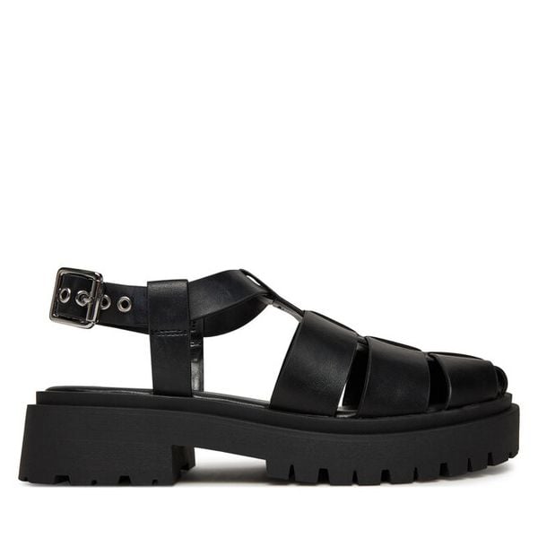 Sandały Steve Madden. Czarne sandały damskie Steve Madden, bez wzorów, bez obcasa, na płaskiej podeszwie, bez zapięcia. Za 339.99 zł.