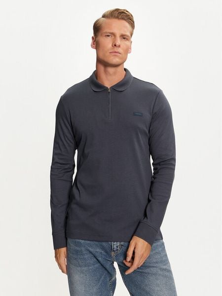 Calvin Klein Polo K10K113586 Niebieski Slim Fit. Niebieskie koszulki polo męskie Calvin Klein, m, bez wzorów, z bawełny, bez ramiączek. Za 519.99 zł.