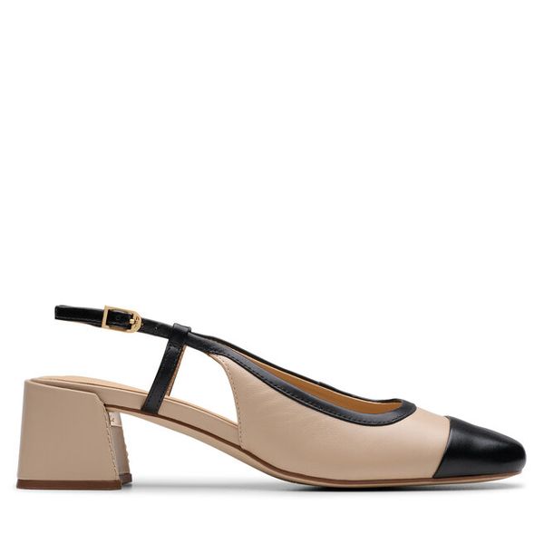 Czółenka Clarks. Brązowe czółenka damskie Clarks, bez wzorów, bez obcasa, bez zapięcia. Za 409.99 zł.