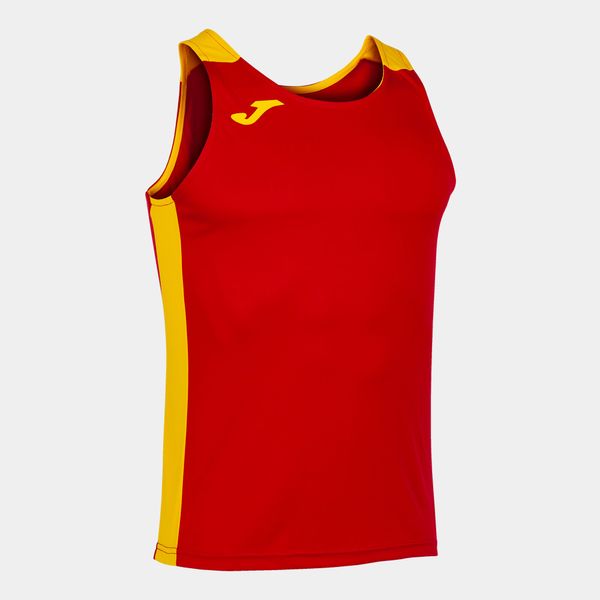 Tank top do biegania męski Joma Record II. Czerwone t-shirty męskie Joma, m, z aplikacjami, z poliesteru, bez kołnierzyka. Za 141.50 zł.