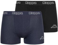 Kappa bokserki męskie 2-pack, bawełna/elastan S. Czarne bokserki męskie Kappa, m, bez wzorów, z bawełny. Za 54.59 zł.