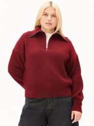 ARMEDANGELS bluzka z kapturem Kobiety Bawełna (100%) czerwony, XS. Czerwone bluzki damskie ARMEDANGELS, xs, bez wzorów, z bawełny, wakacyjne, bez kołnierzyka, bez ramiączek. Za 699.95 zł.