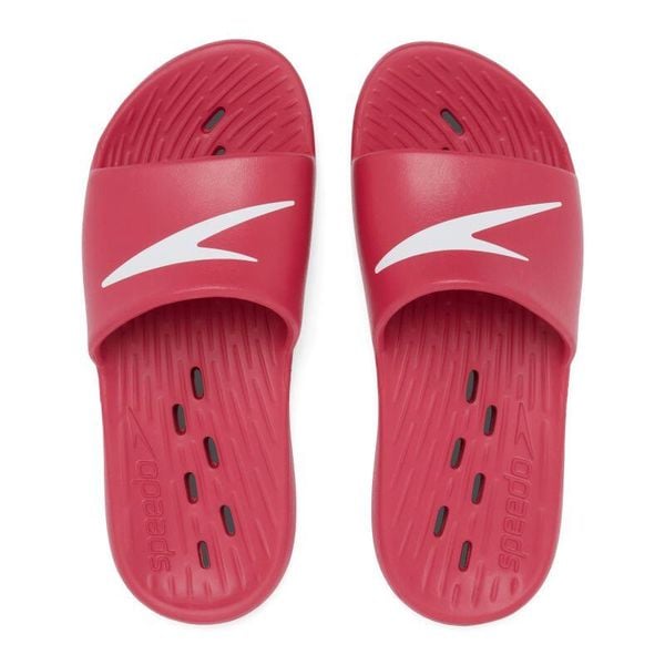 Klapki basenowe damskie Speedo Slide. Białe klapki damskie Speedo, bez wzorów, z materiału, bez obcasa. Za 105.79 zł.