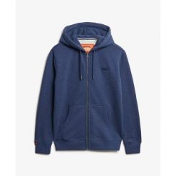 Rozpinana bluza z kapturem z logo essential Superdry. Niebieskie bluzy męskie Superdry., m, bez wzorów, z kapturem. Za 348.65 zł.
