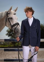 Kurtka konkursowa Harry's Horse. Niebieskie kurtki męskie HARRYS HORSE, m, bez wzorów, z materiału, bez kaptura. Za 338.50 zł.