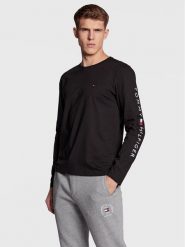 Tommy Hilfiger Longsleeve Logo Tee MW0MW09096 Czarny Regular Fit. Czarne bluzki z długim rękawem męskie Tommy Hilfiger, m, bez wzorów, z bawełny, bez kołnierzyka. Za 199.99 zł.