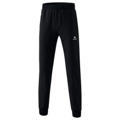 Spodnie Erima Change By Erima Prezentacyjne Czarne. Czarne spodnie sportowe męskie Erima, bez wzorów, z materiału, do piłki nożnej. W wyprzedaży za 137.50 zł.