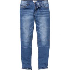Dżinsy ze stretchem Regular Fit Tapered bonprix niebieski "used". Jeansy męskie marki bonprix. Za 54.99 zł.