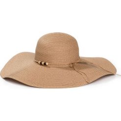 Kapelusz słomowy z ozdobnym elementem bonprix beżowy. Czapki i kapelusze damskie bonprix. Za 59.99 zł.