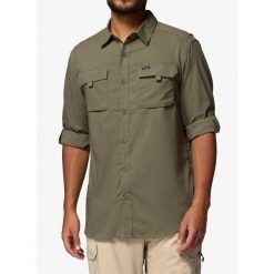 Koszula podróżnicza męska Columbia Silver Ridge Utility II LS Shirt. Zielone koszule męskie Columbia, m, bez wzorów, sportowe, bez kołnierzyka, bez ramiączek. Za 307.99 zł.