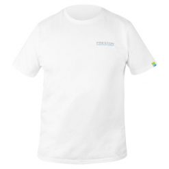 Koszulka Wędkarska Z Nadrukiem Biała Preston White T-Shirt. Białe koszulki sportowe męskie PRESTON INNOVATIONS, m, bez wzorów, sportowe, bez kołnierzyka. Za 108.99 zł.