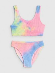 4F Kostium kąpielowy dwuczęściowy dziewczęcy - multikolor 122/128 (6-8 lat). Stroje kąpielowe dla dziewczynek 4f, bez wzorów, z materiału. Za 89.99 zł.