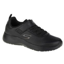Buty sportowe Sneakersy chłopięce, Skechers Dynamight-Day School. Czarne trampki i tenisówki chłopięce Skechers, bez wzorów, z materiału, sportowe, przed kostkę, bez zapięcia. Za 159.99 zł.