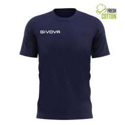 Bawełniana koszulka Givova Fresh Granatowa 2xl. Czarne koszulki sportowe damskie Givova, xl, bez wzorów, z bawełny, bez kołnierzyka, bez ramiączek, do jazdy konnej. Za 52.75 zł.