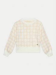 Guess Sweter J4BR04 Z3K10 Beżowy Relaxed Fit. Brązowe swetry dla dziewczynek Guess, z aplikacjami, z syntetyku, bez kołnierzyka, bez ramiączek, bez kaptura. Za 149.99 zł.