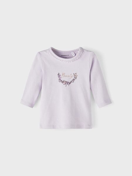 NAME IT Bluzka 13210028 Fioletowy Regular Fit. Fioletowe bluzki dla dziewczynek Name it, bez wzorów, z bawełny, bez kołnierzyka, bez ramiączek. Za 64.99 zł.
