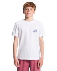 Koszulka z krótkim rękawem dla Chłopcy FUNDAMENTAL RIDE Biały. Białe t-shirty dla chłopców Quiksilver, bez wzorów, z bawełny, bez ramiączek. Za 42.50 zł.