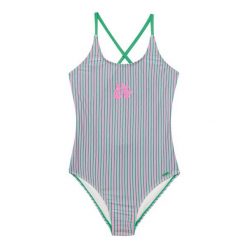 Dziewczęcy jednoczęściowy kostium kąpielowy Protest Savu. Czerwone stroje kąpielowe dla dziewczynek Protest, bez wzorów. Za 220.00 zł.